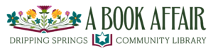 A Book Affair Banner. Flowers blooming from an open book.